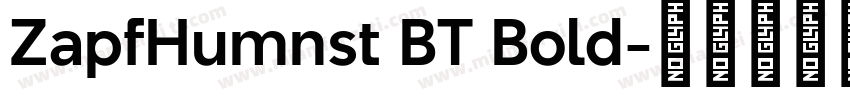 ZapfHumnst BT Bold字体转换